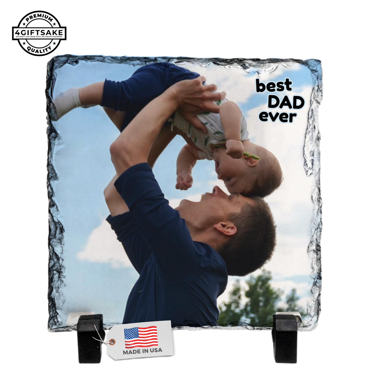 Dad-Slate - Fully Customizable Stone Plaque For Dads