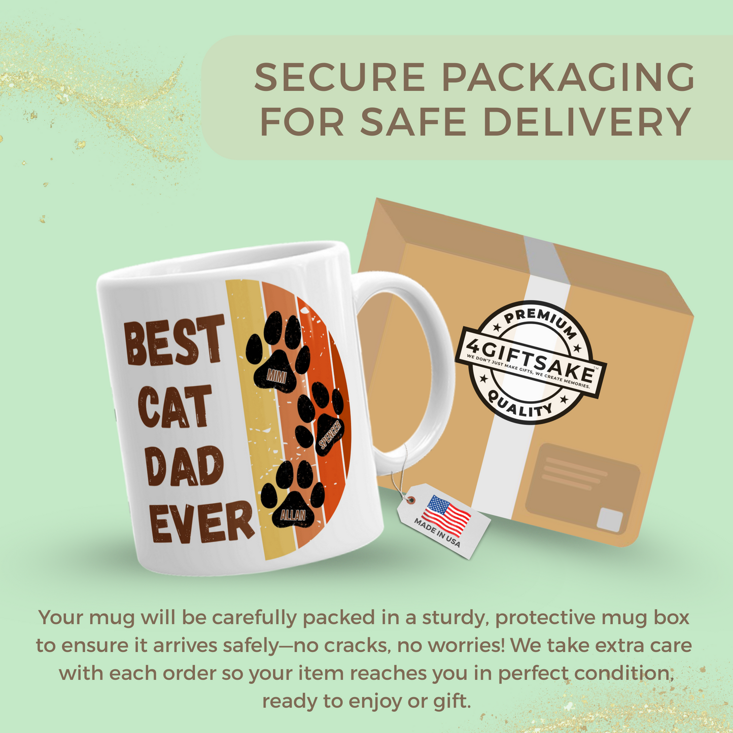 Best Cat Dad Ever - Double Sided Personalized Mug