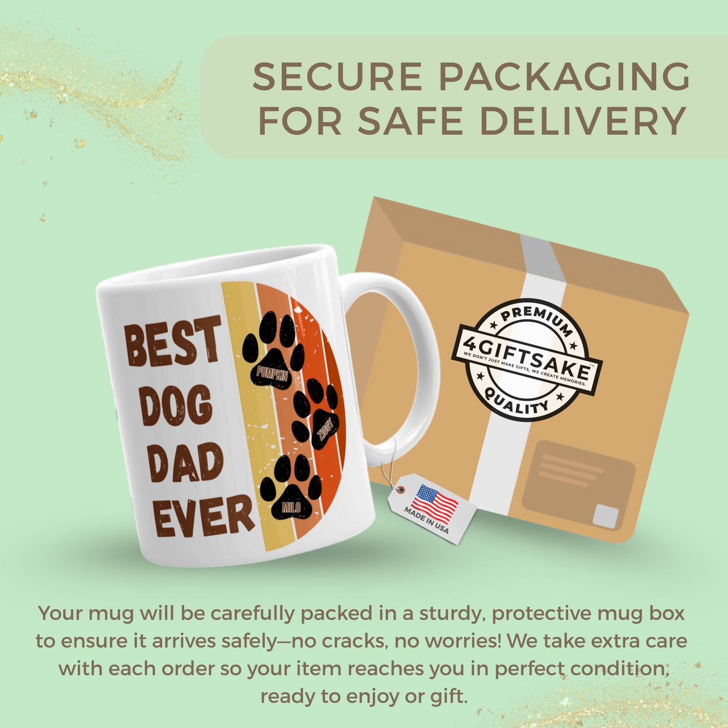 Best Dog Dad Ever! - Double Sided Personalized Mug