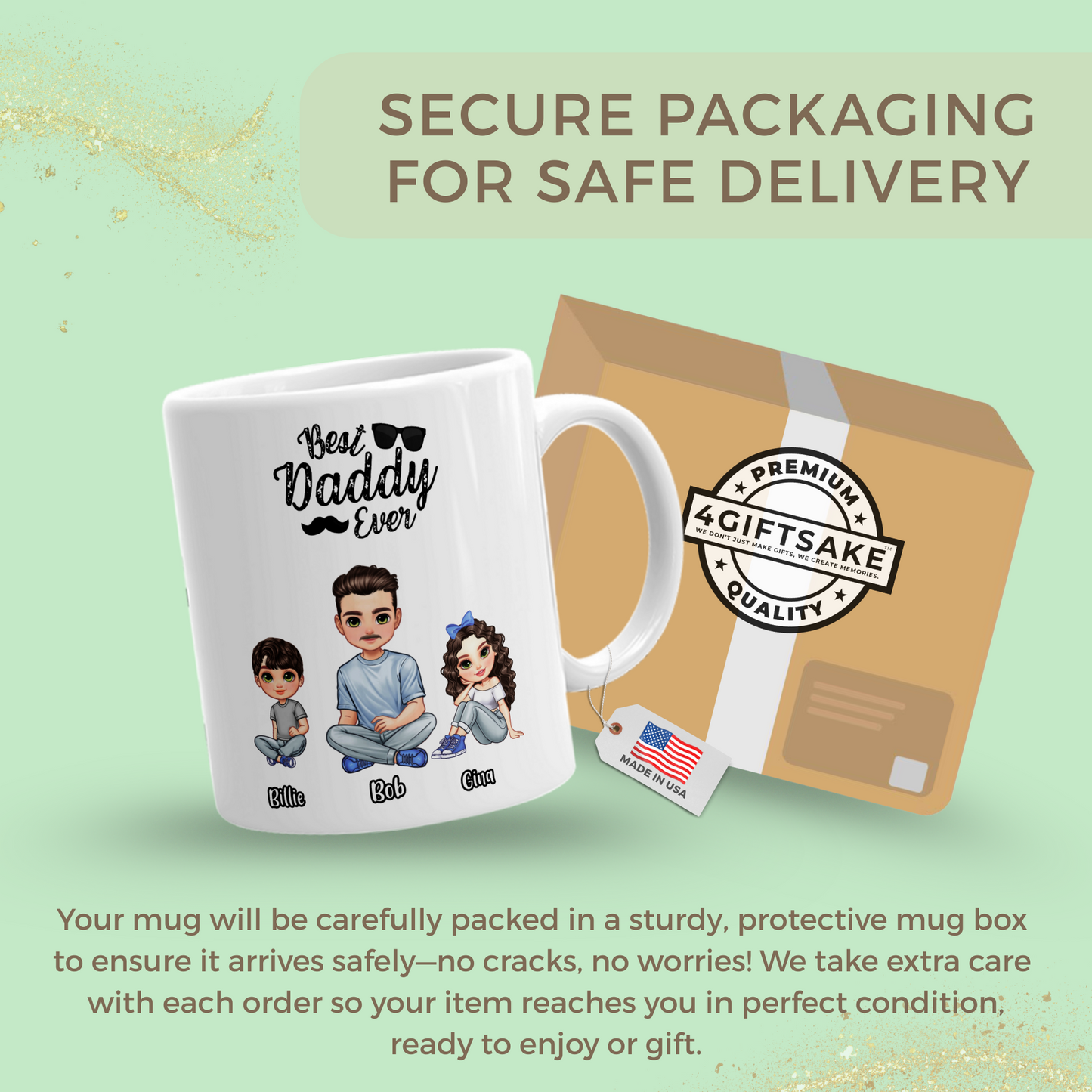 To my Father - Best Daddy Ever! - Fully Customized Double Sided Mug