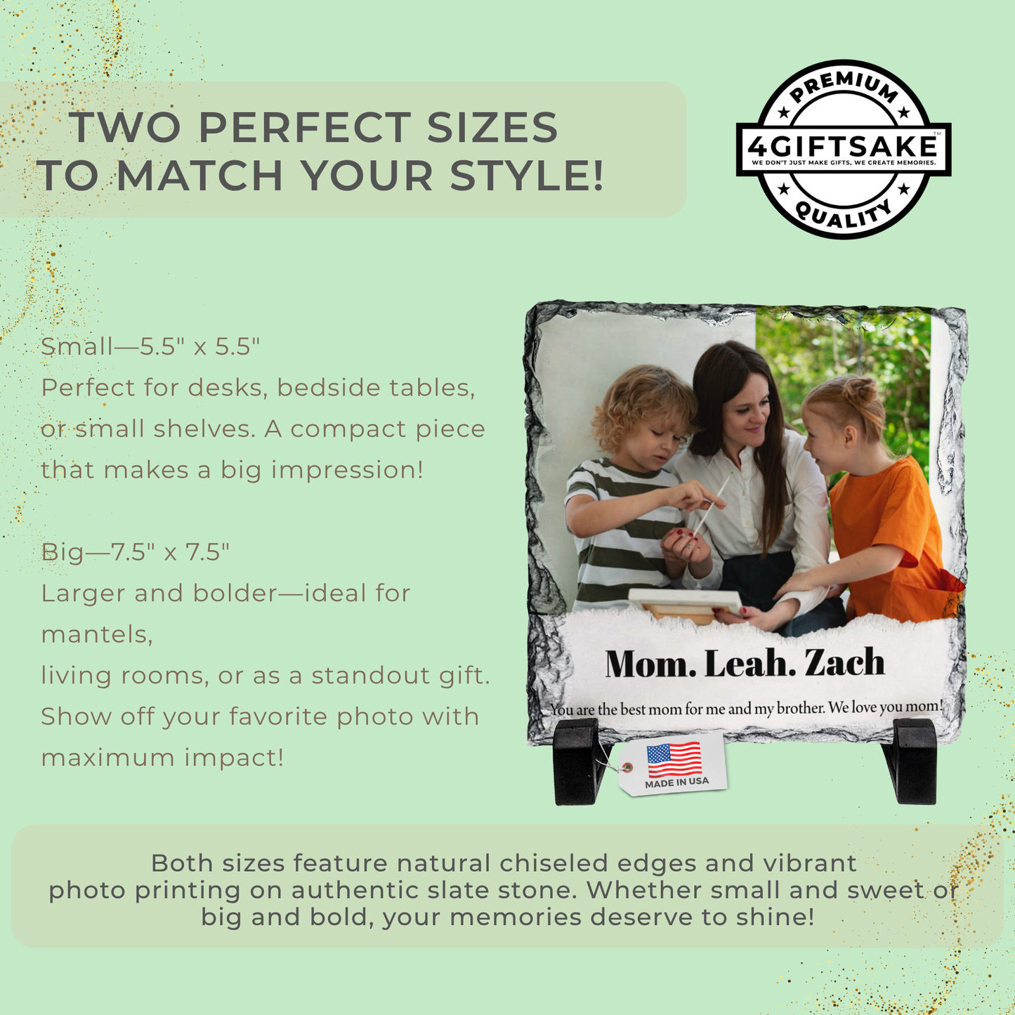 Mom-Slate - Fully Customizable Stone Plaque For Moms