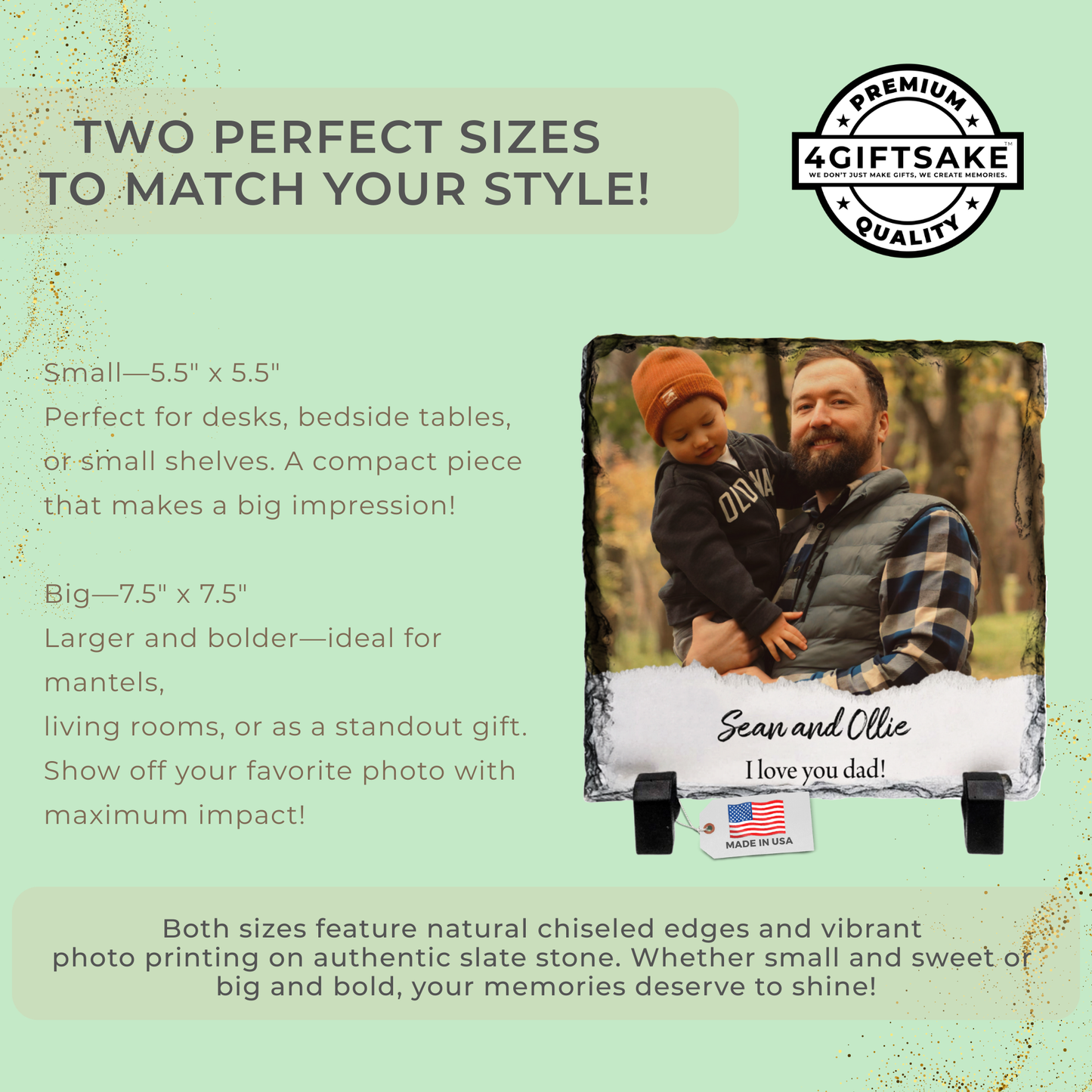 Dad-Slate - Fully Customizable Stone Plaque For Dads