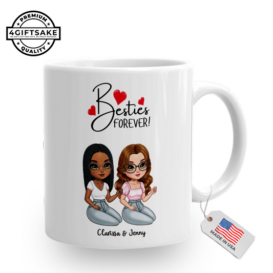 Besties Forever - Double Sided Personalized Mug