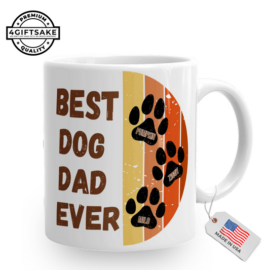 Best Dog Dad Ever! - Double Sided Personalized Mug