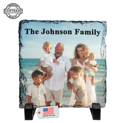 Family-Slate - Fully Customizable Stone Plaque Frame For Your Family
