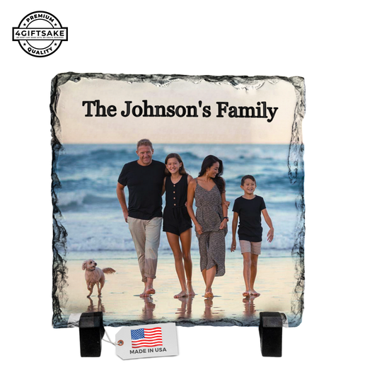 Family-Slate - Fully Customizable Stone Plaque Frame For Your Family
