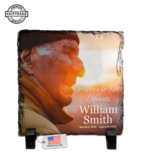 Memorial-Slate - Fully Customizable Stone Plaque Frame To Remember A Loved One
