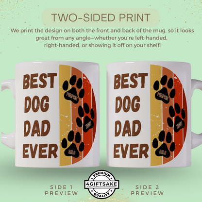 Best Dog Dad Ever! - Double Sided Personalized Mug