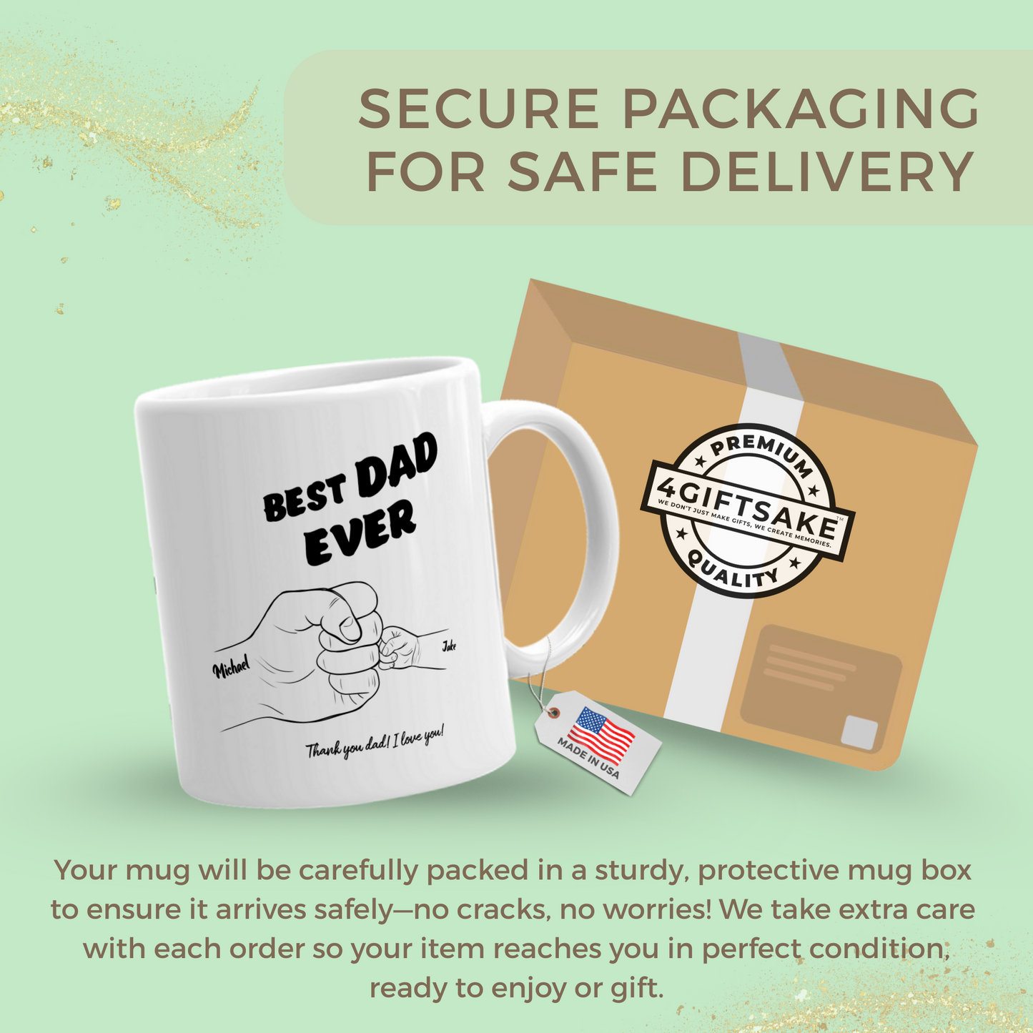 To my Father - Best Dad Ever! - Fully Customized Double Sided Mug