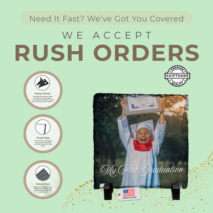 Grad-Slate - Fully Customizable Stone Plaque Frame For Graduates