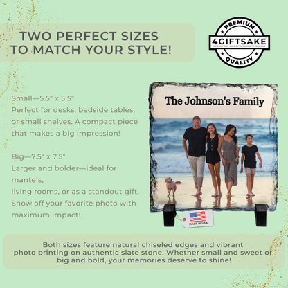 Family-Slate - Fully Customizable Stone Plaque Frame For Your Family
