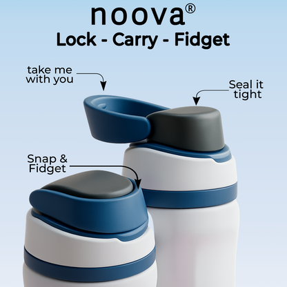 Sand Teal  16oz NOOVA Insulated Water Bottle Leak-Proof Insulated Stainless Steel Tumbler with Straw Sports Water Bottle Cold 24h Hot18h Thermos Travel Gift Beach Gym Accessories for Women Men Kids Cup