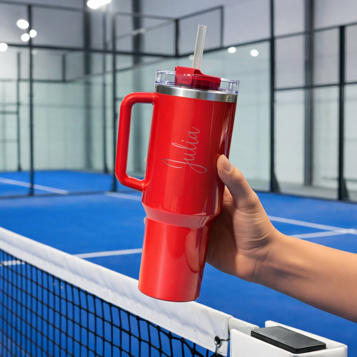 Personalized STANLEY 40oz Stainless Steel H2.0 Flowstate Quencher Tumbler Limited Edition - Red Delicious