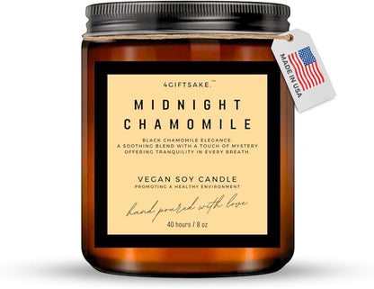 Midnight Chamomile - 8oz Hand-made Scented Candle by 4Giftsake