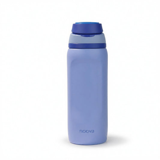 Gray Navy 32oz NOOVA Insulated Water Bottle Leak-Proof Insulated Stainless Steel Tumbler with Straw Sports Water Bottle Cold 24h Hot18h Thermos Travel Gift Beach Gym Accessories for Women Men Kids Cup