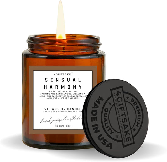 Sensual Harmony - 8oz Hand-made Scented Candle by 4Giftsake