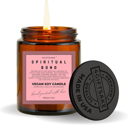 Spiritual Bond - 8oz Hand-made Scented Candle by 4Giftsake