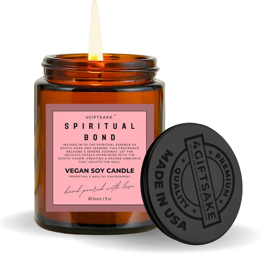 Spiritual Bond - 8oz Hand-made Scented Candle by 4Giftsake